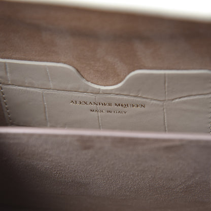 Alexander McQueen Calfskin Crocodile Embossed Box Shoulder Bag 16 Cream 6 of 9