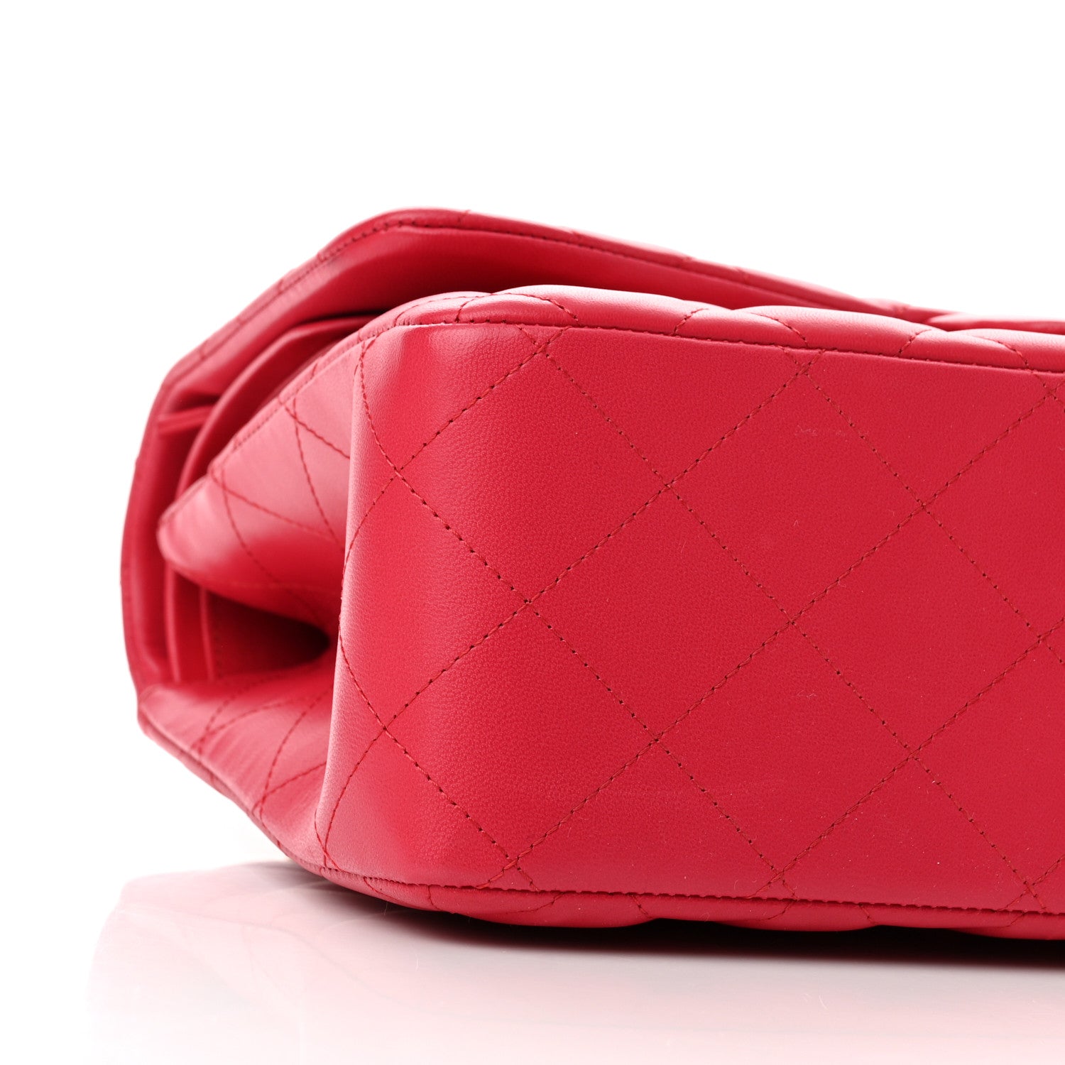 Chanel Lambskin Quilted Jumbo Double Flap Red 8 of 11