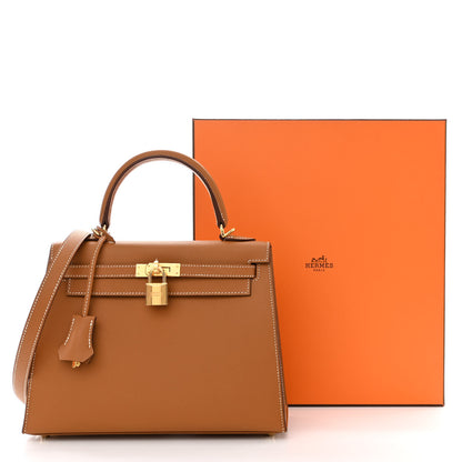 Hermes Epsom Kelly Sellier 25 Gold 12 of 12