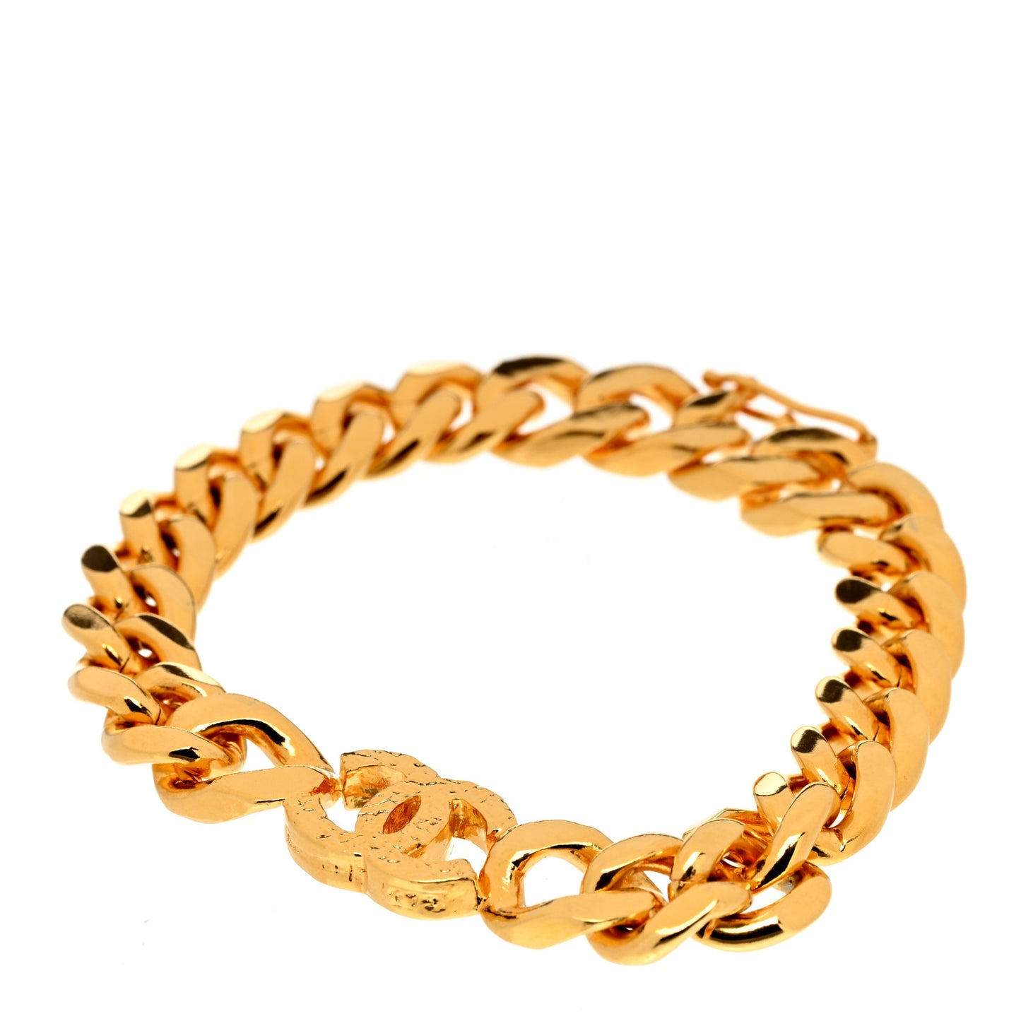 CC Chain Link Bracelet Gold