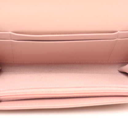Chanel Calfskin Quilted Crystal CC Star Flap Wallet Light Pink 4 of 8