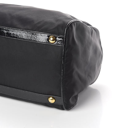 Prada Tessuto Nylon Vernice Bauletto Black 8 of 8