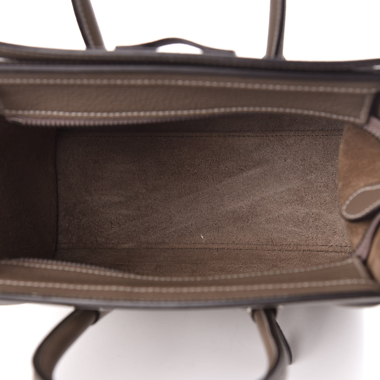 Celine Drummed Calfskin Nano Luggage Souris 5 of 10
