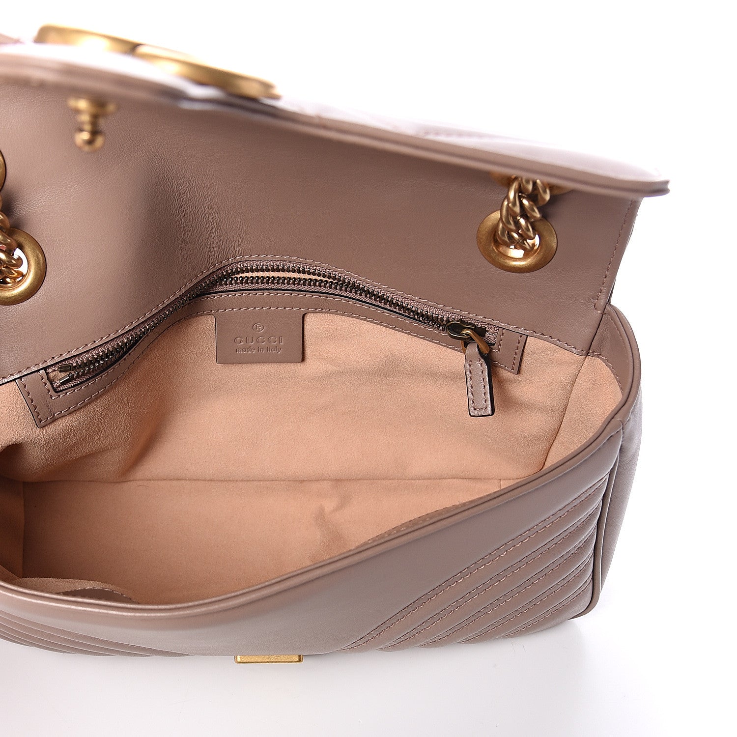 Gucci Calfskin Matelasse Small GG Marmont Shoulder Bag Porcelain Rose 4 of 7