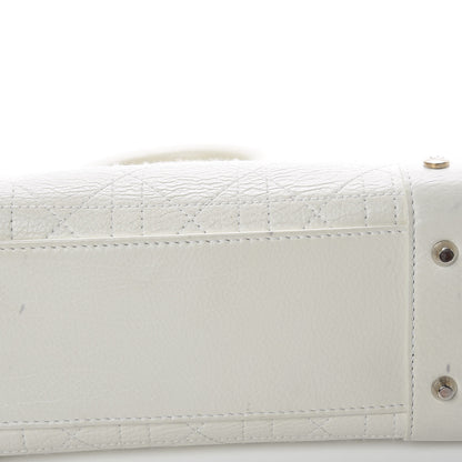 Christian Dior Calfskin Cannage Stitched Small Lady East West Lady Dior White 11 of 26