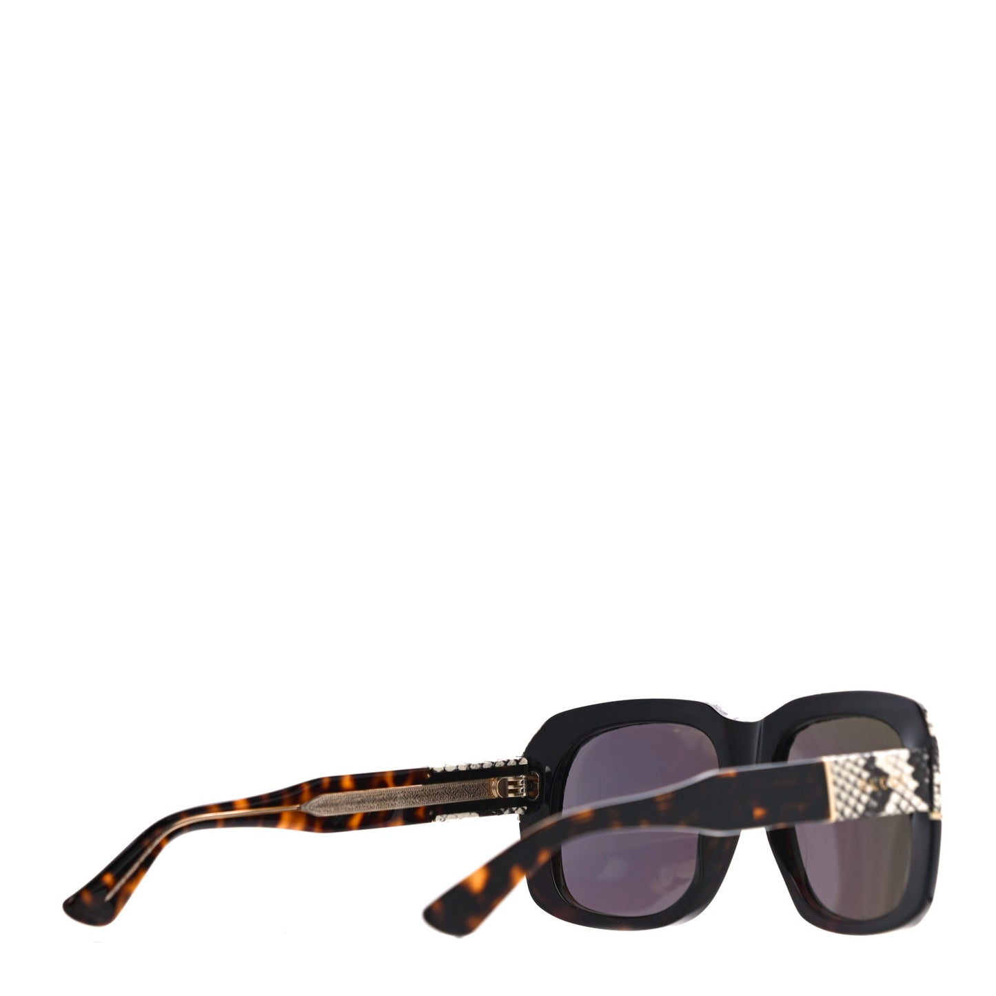 Ayers Snakeskin Square Fantasy Sunglasses GG1157 Havana Brown Lime