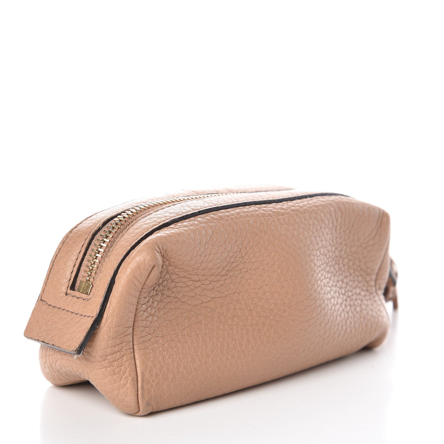 Pebbled Calfskin Soho Small Cosmetic Case Camelia