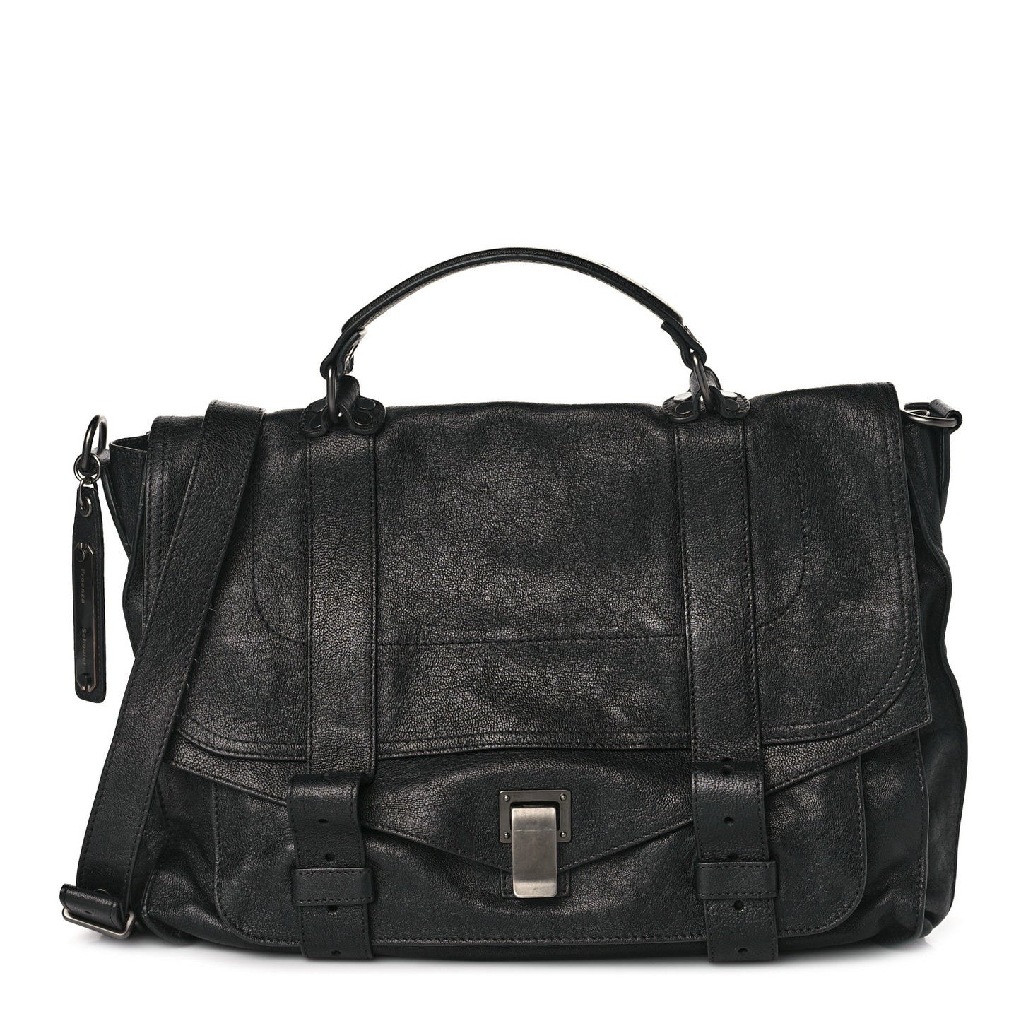 Lambskin PS1 Large Satchel Black