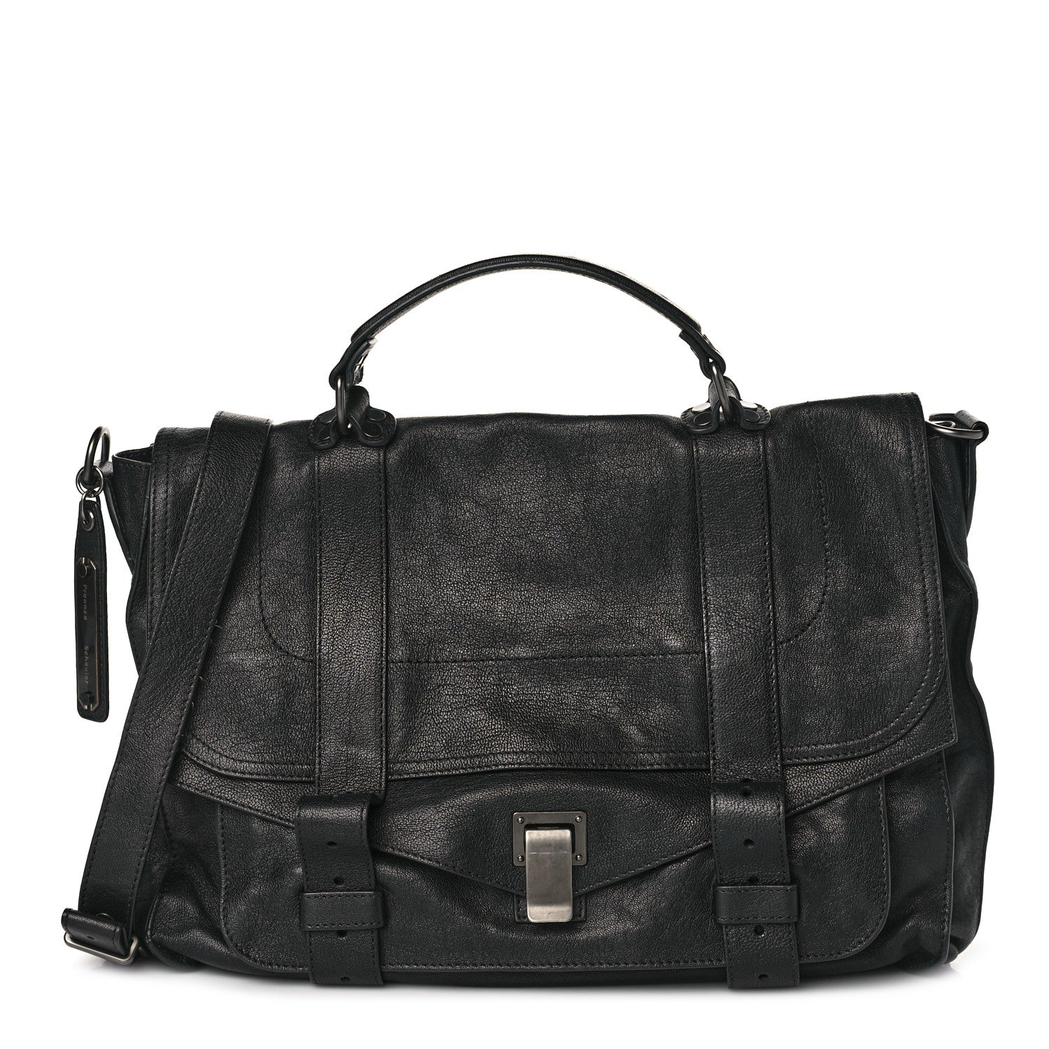 Proenza Schouler Lambskin PS1 Large Satchel Black 1 of 8