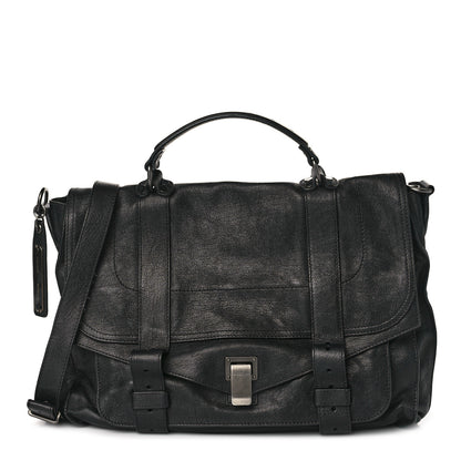 Proenza Schouler Lambskin PS1 Large Satchel Black 1 of 8