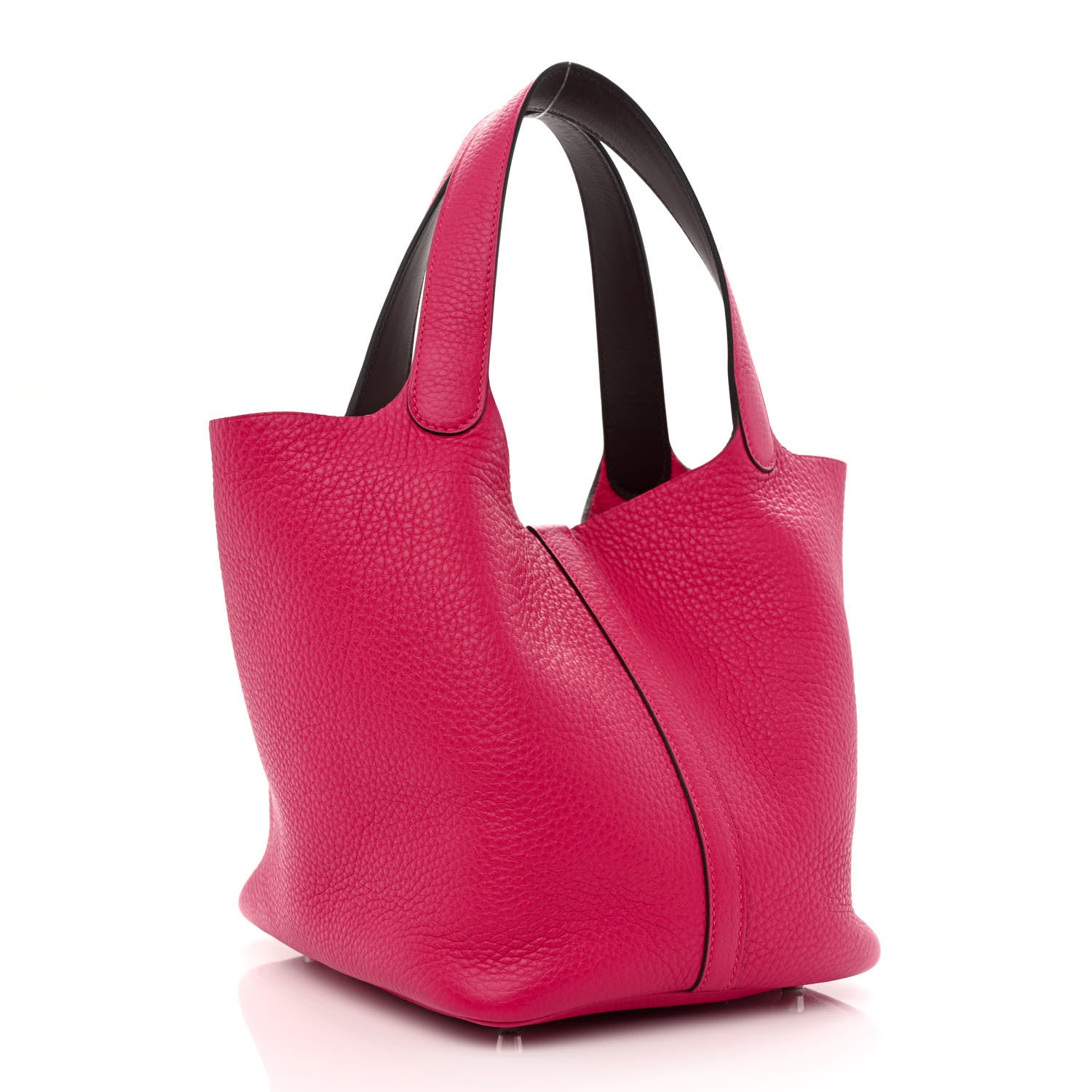 Hermes Taurillon Clemence Swift Eclat Picotin Lock 22 MM Framboise Rouge Sellier 3 of 10