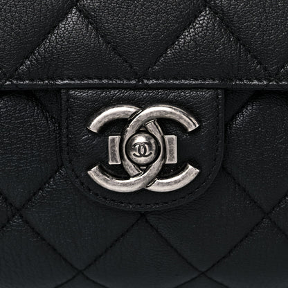 Chanel Goatskin Quilted Large Perfect Edge Flap Black 10 of 10
