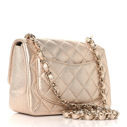 Chanel Metallic Lambskin Quilted Mini Square Flap Gold 3 of 12
