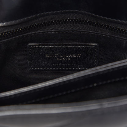 Saint Laurent Calfskin Y Quilted Monogram Toy Loulou Crossbody Bag Black 8 of 10