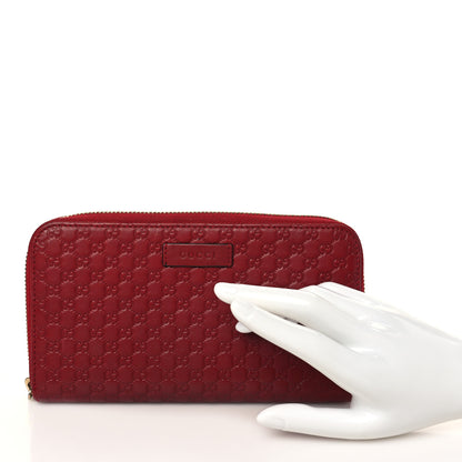 Gucci Microguccissima Zip Around Wallet Red 2 of 6