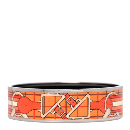 Hermes Enamel Printed Wide Tatersale Bracelet 70 1 of 6