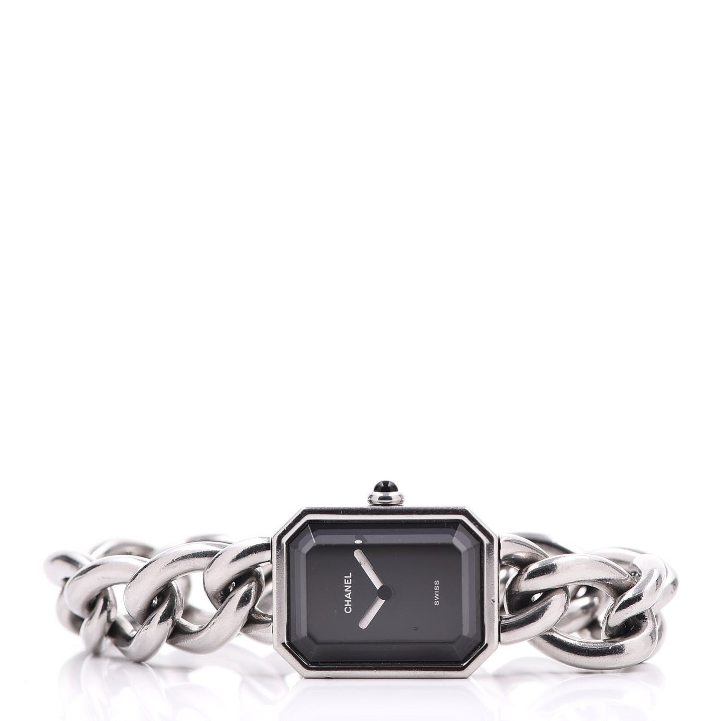 Stainless Steel 20mm Chain Premiere Quartz Watch Black L