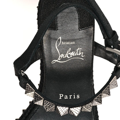 Christian Louboutin Nappa Mica Pyraclou 60 Platform Sandals 38 Version Black 8 of 8