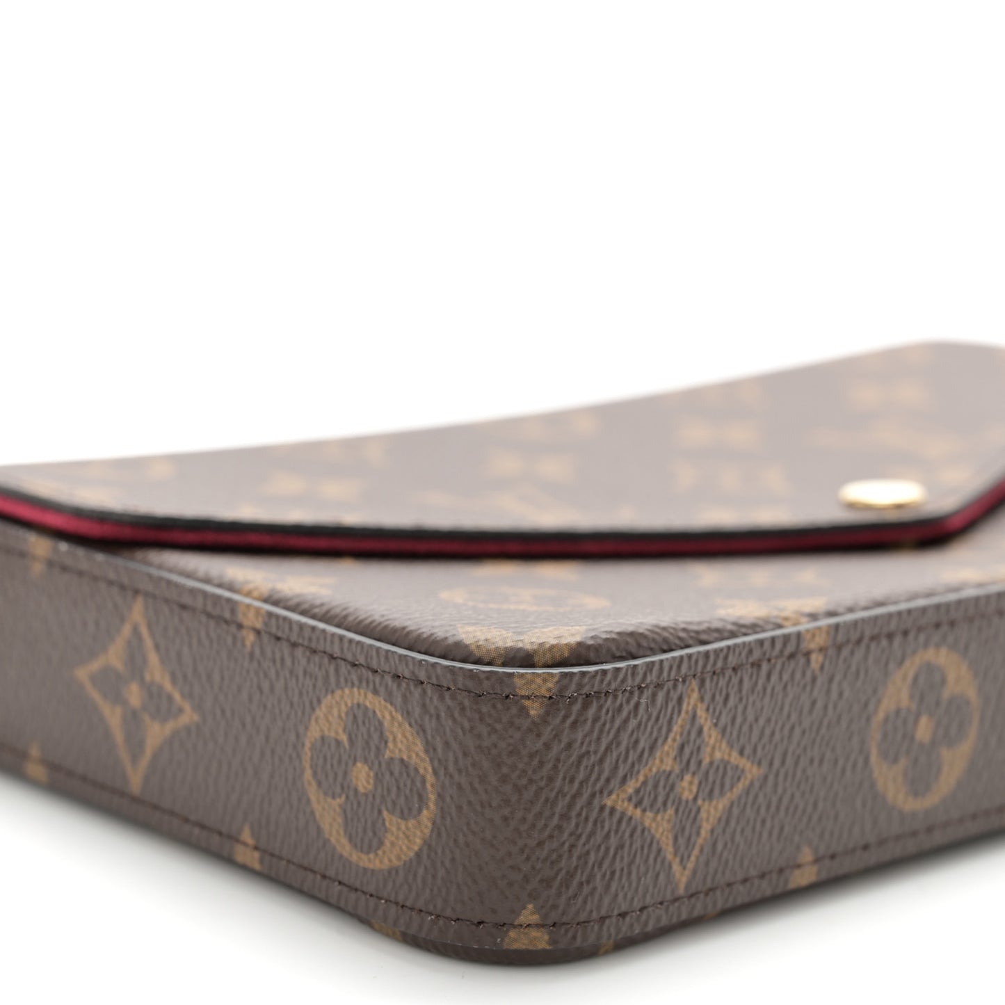 Monogram Pochette Felicie Chain Wallet Fuchsia