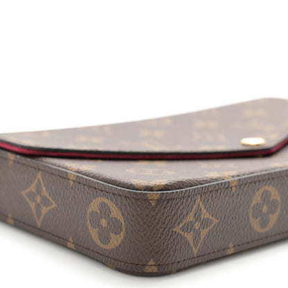Louis Vuitton Monogram Pochette Felicie Chain Wallet Fuchsia 9 of 10