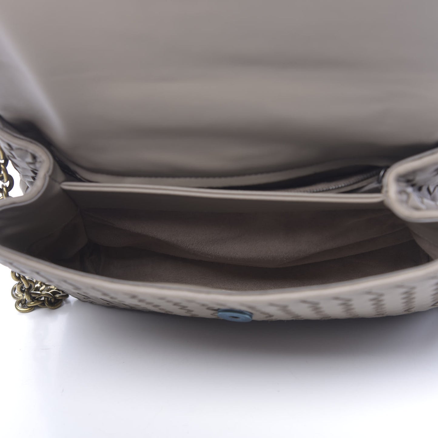 Nappa Intrecciato Small Olimpia Shoulder Bag Steel