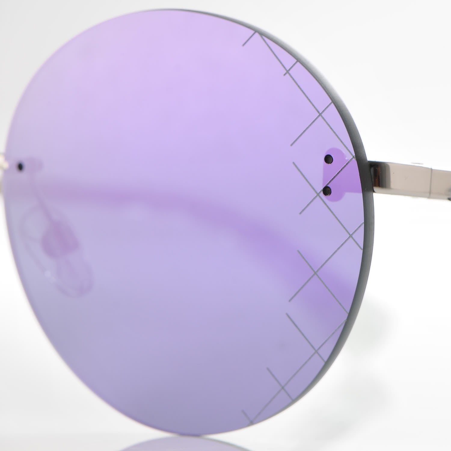 Chanel Mirrored Round Sunglasses 4216 Purple 8 of 9