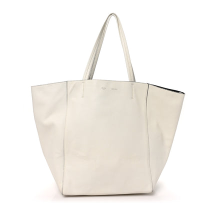 Celine Grained Calfskin Medium Horizontal Cabas Phantom White 1 of 9