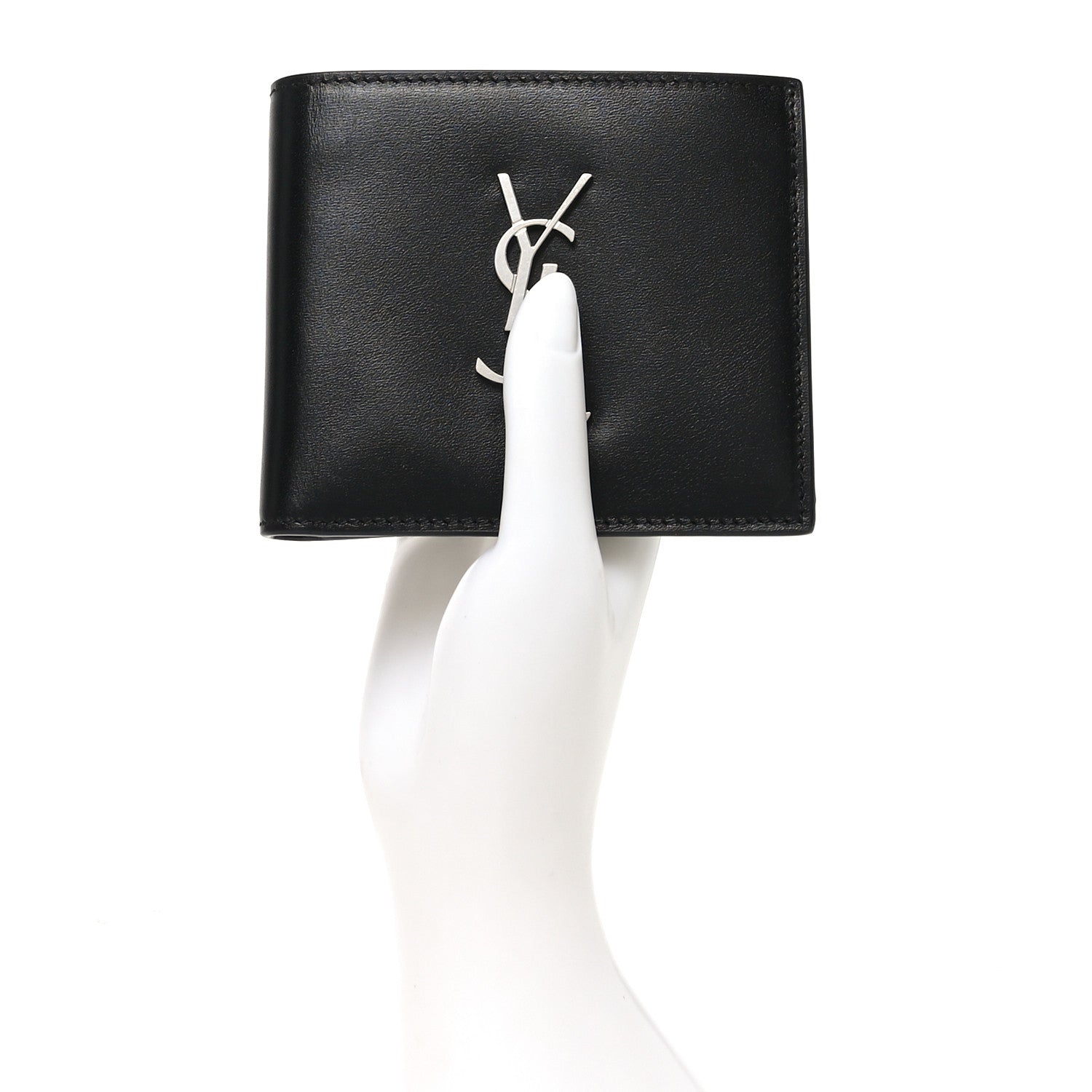Saint Laurent Smooth Calfskin Monogram East West Wallet Black 2 of 6