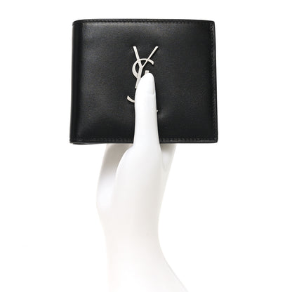 Saint Laurent Smooth Calfskin Monogram East West Wallet Black 2 of 6