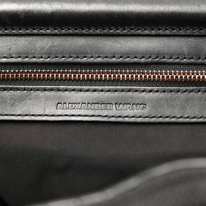 Alexander Wang Pebbled Calfskin Prisma Skeletal Backpack Black Rose Gold Hardware 6 of 17