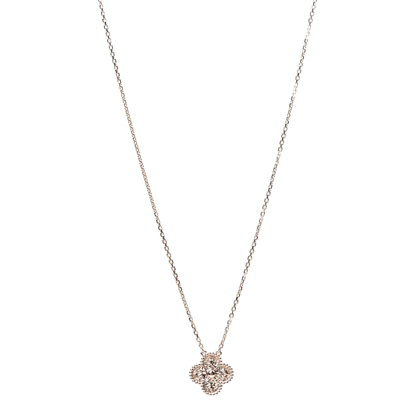 18K Rose Gold Vintage Alhambra Pendant Necklace
