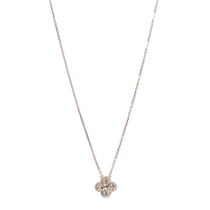 Van Cleef & Arpels 18K Rose Gold Vintage Alhambra Pendant Necklace 1 of 6