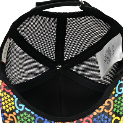Gucci GG Supreme Monogram Psychedelic Baseball Hat S Black 7 of 10