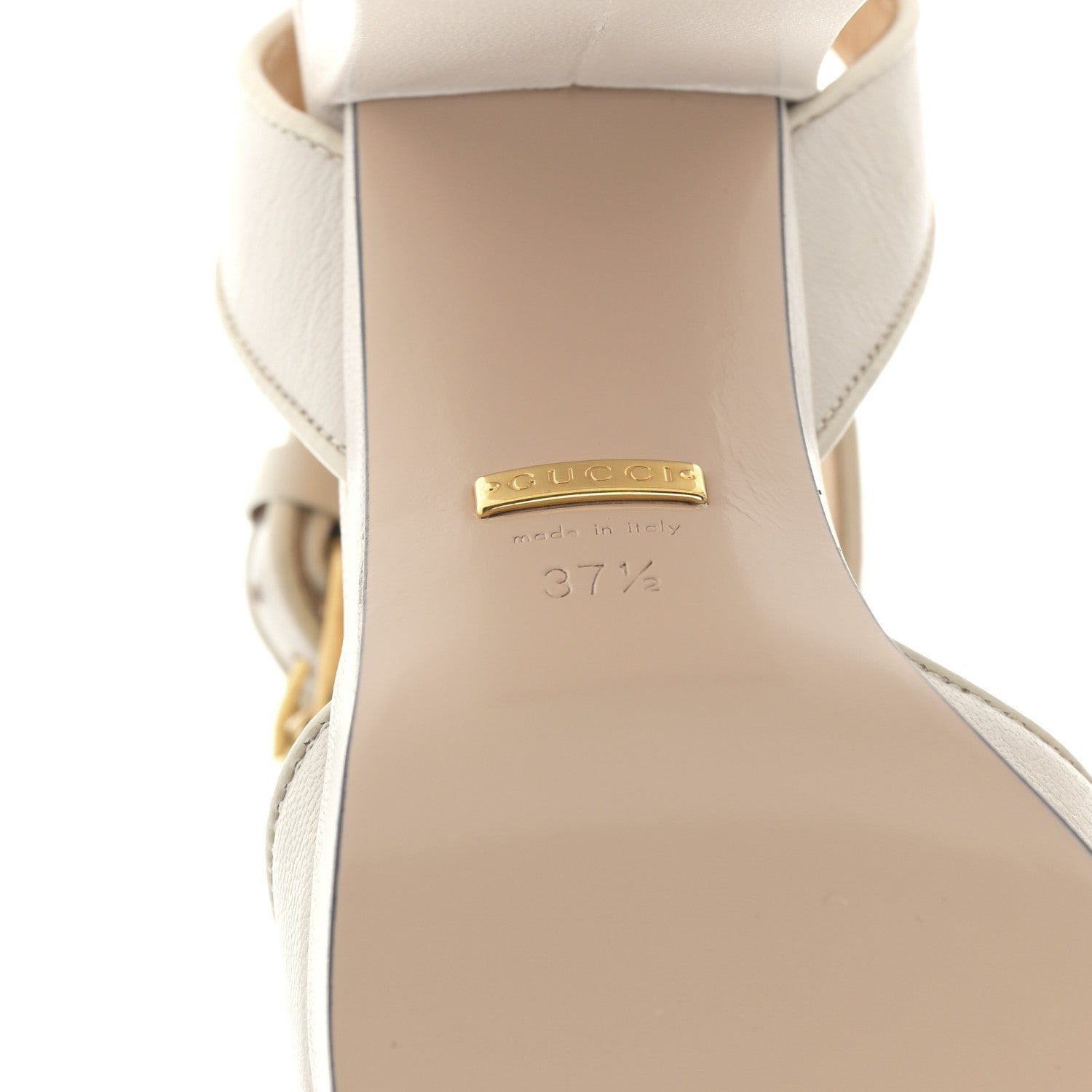 Gucci Quentin Granada Kid Horsebit 25/60mm Platform Sandals 37.5 Mystic White 6 of 8