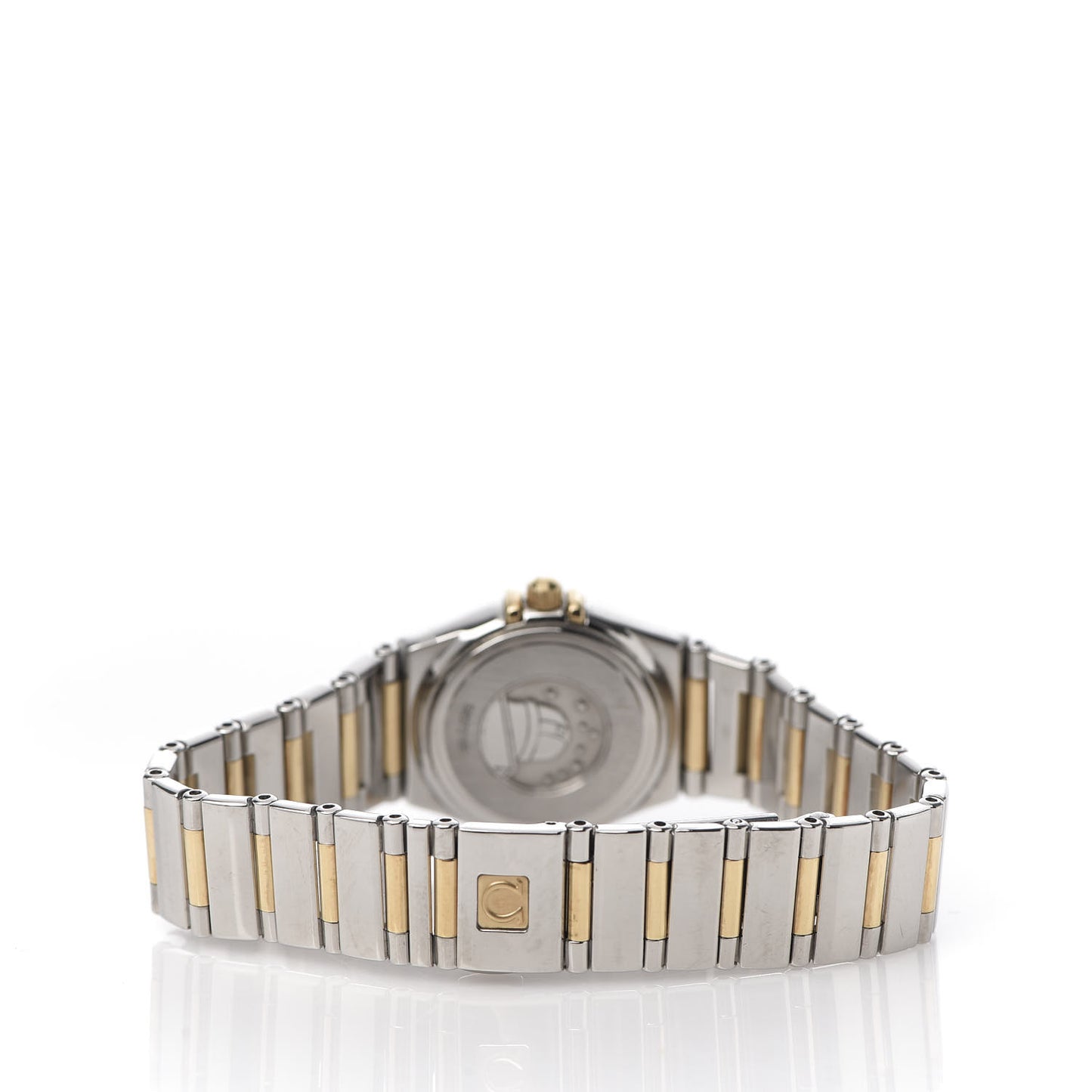 Stainless Steel 18K Yellow Gold Diamond Bezel Mother of Pearl 23mm Constellation My Choice Quartz Watch 895.1243