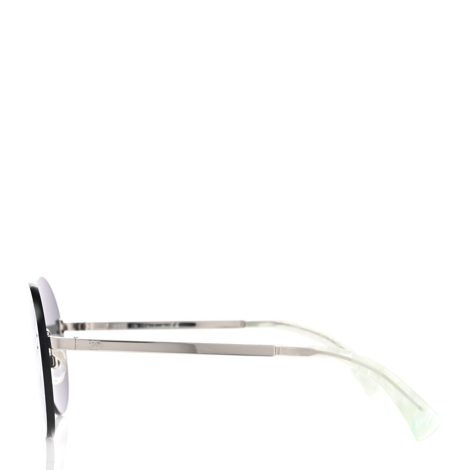 Chanel Metal Rimless Round Sunglasses 4216 Silver 3 of 8