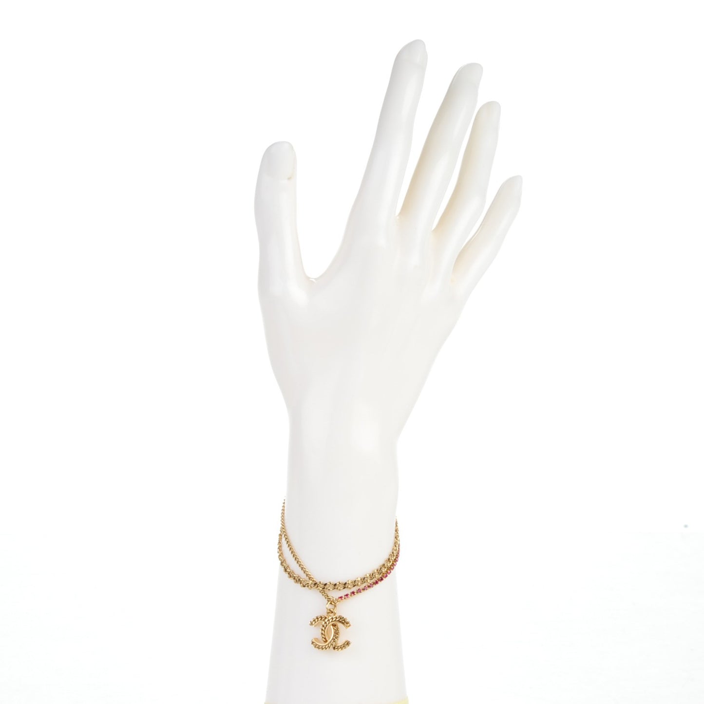 Crystal CC Chain Bracelet Gold