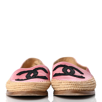 Chanel Lambskin Grosgrain CC Espadrilles 39 Pink 2 of 8