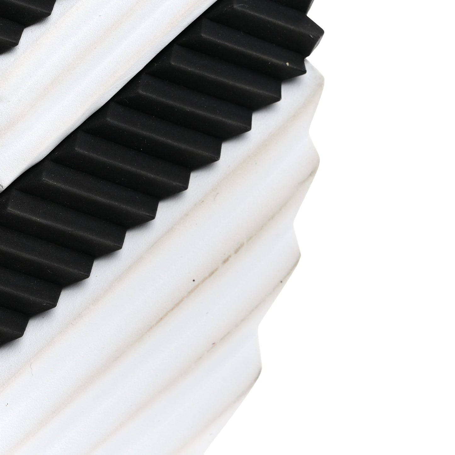 Technical Canvas Calfskin Fun Sneakers 36 Black White