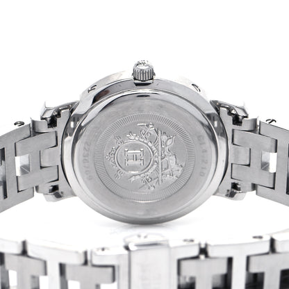 Hermes Stainless Steel 24mm Clipper Quartz Watch White 4 of 7