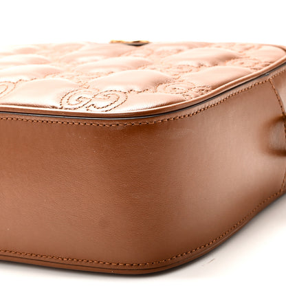 Gucci Calfskin GG Matelasse Shoulder Bag Peanut Brown Natural 9 of 9