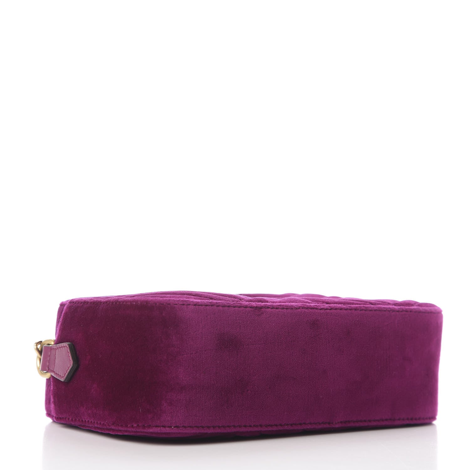 Gucci Velvet Matelasse Small GG Marmont Chain Shoulder Bag Fuchsia Violet Cyclamen 3 of 10