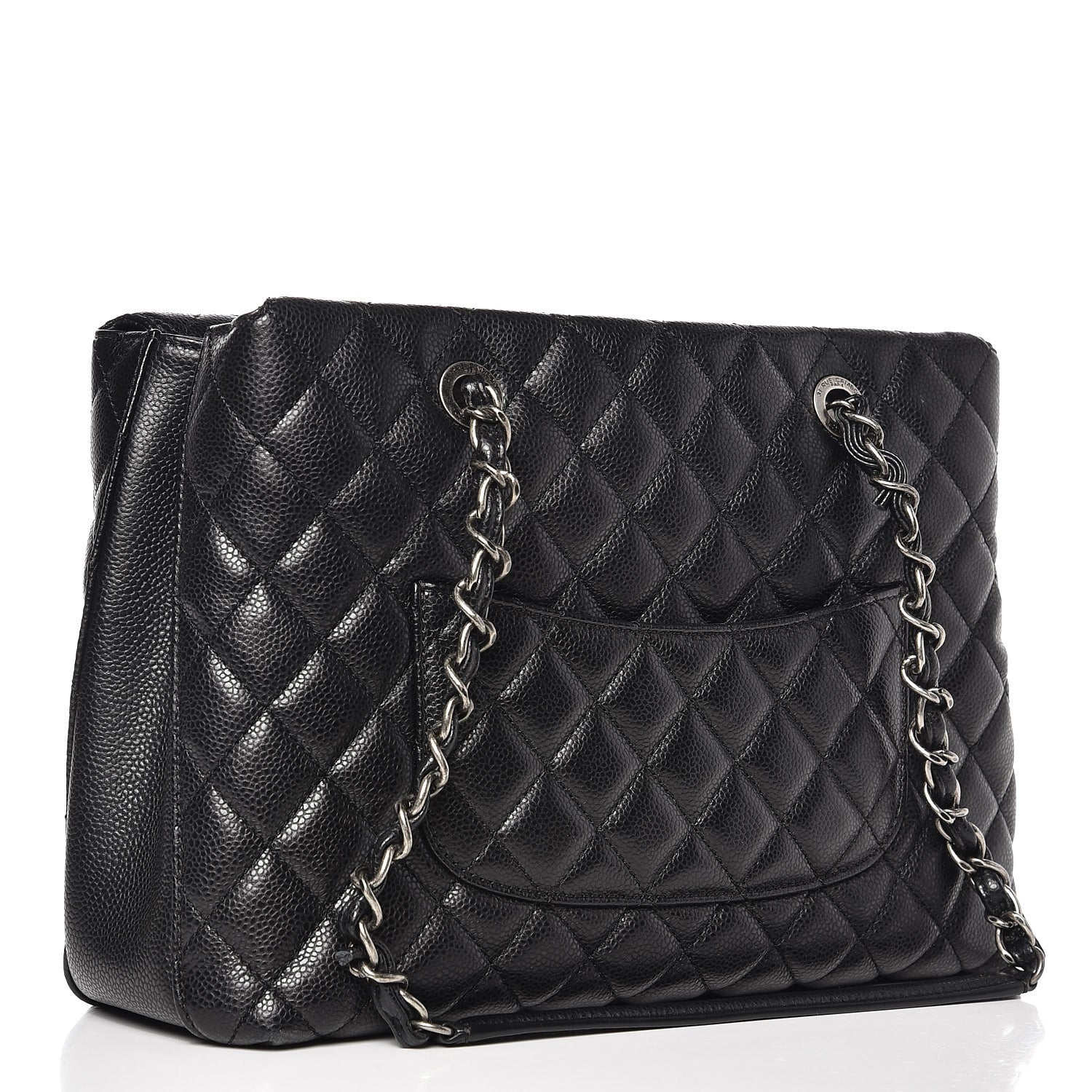 Chanel Caviar Quilted Small City Shopping Tote Black 3 of 7