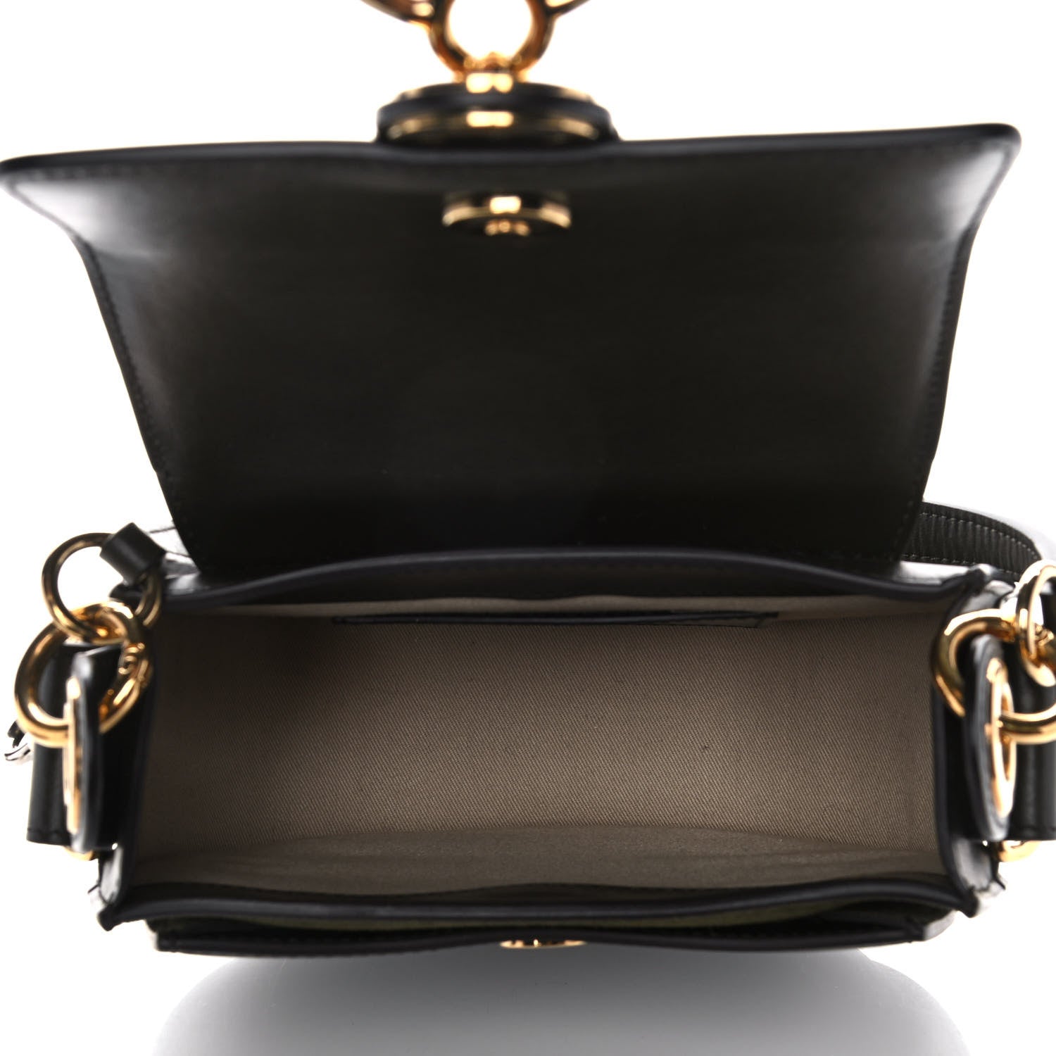 Chloe Calfskin Suede Small Tess Bag Deep Forest 5 of 12