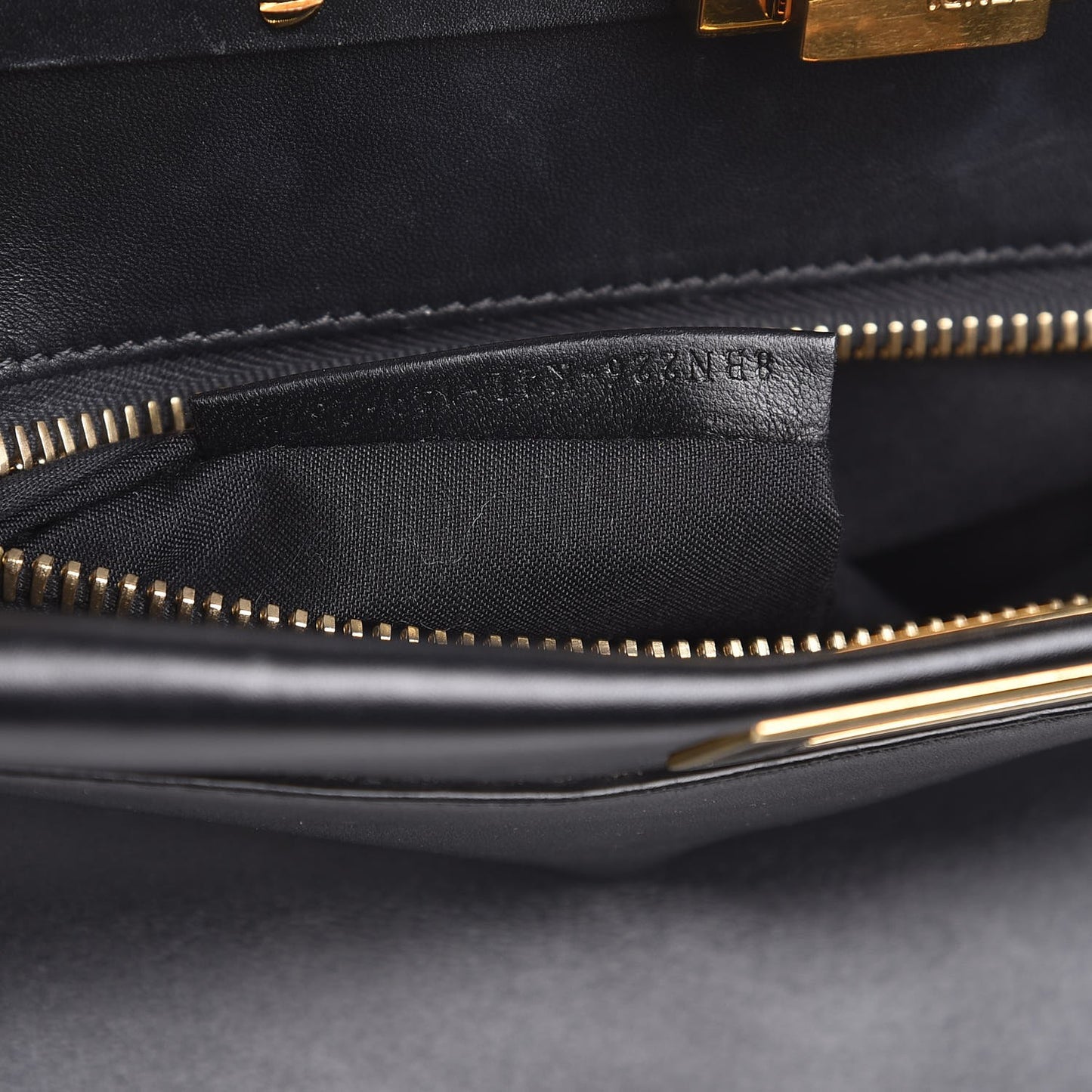 Vitello Morgan Shiny Nappa Medium Peekaboo Iconic Satchel Black