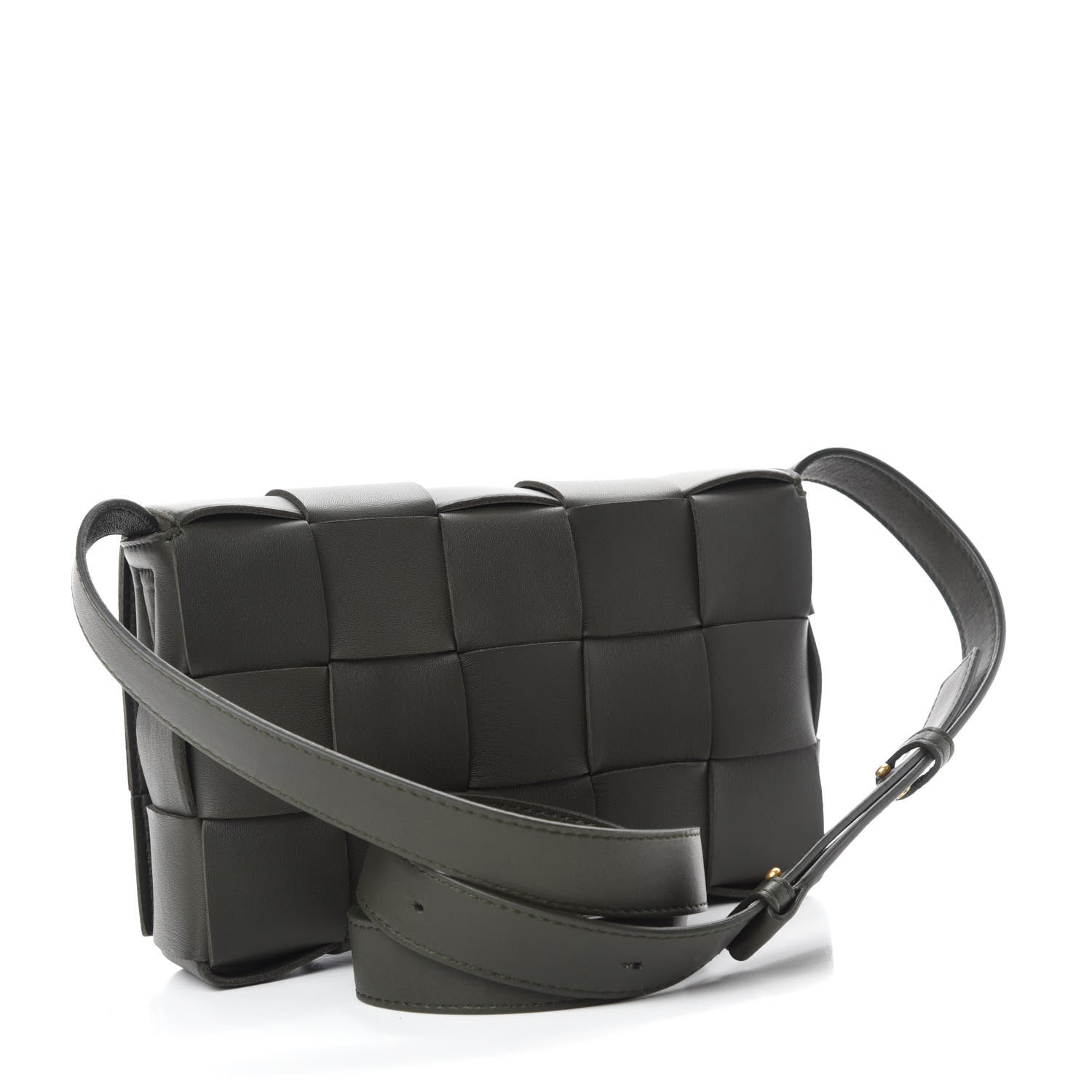 Bottega Veneta Lambskin Maxi Intrecciato Cassette Crossbody Bag Black 3 of 11