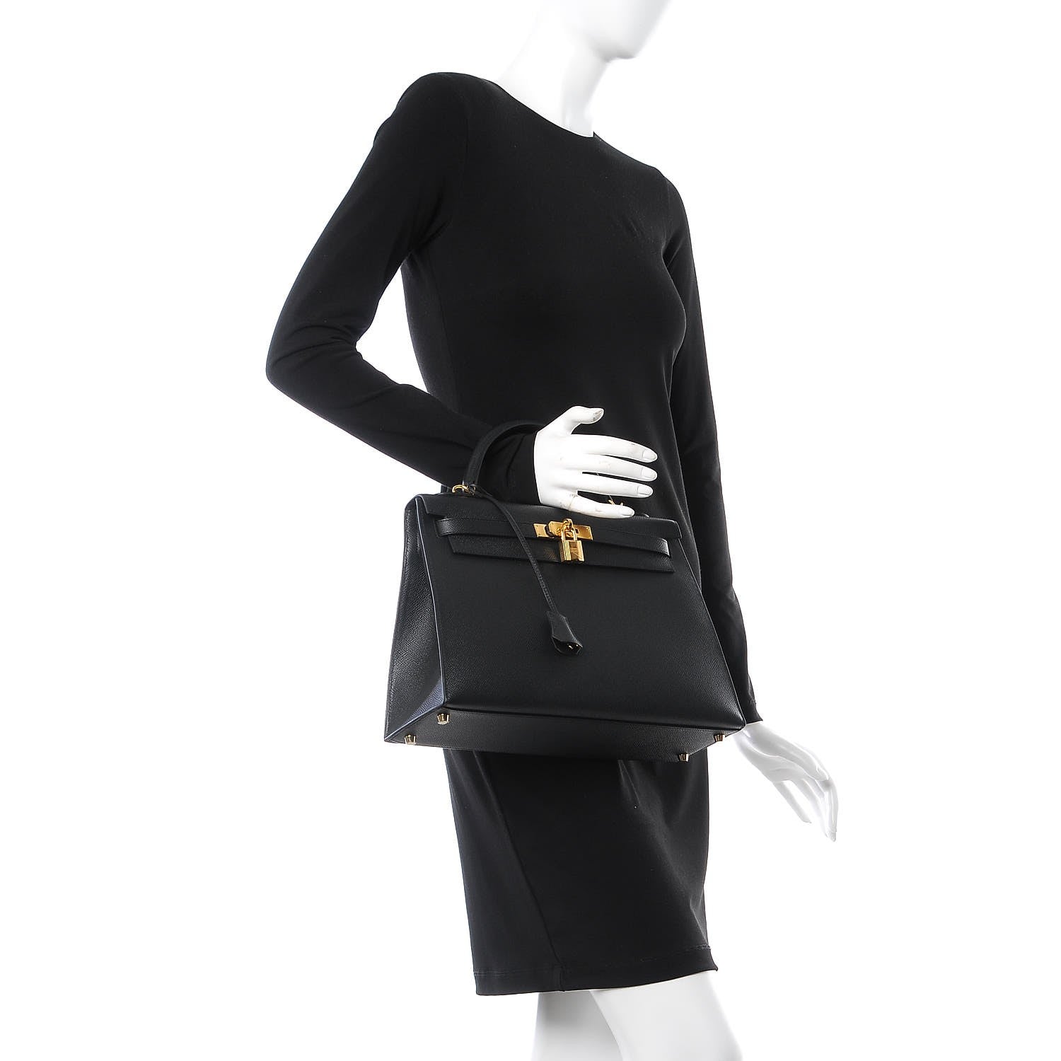 Hermes Epsom Kelly Sellier 32 Black 3 of 9