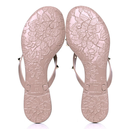 Valentino Garavani PVC Jelly Rockstud Bow Thong Sandals 39 Poudre 4 of 4