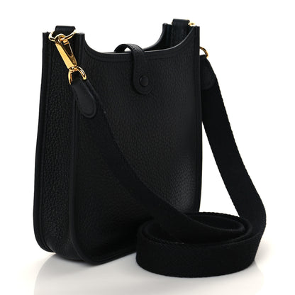 Hermes Taurillon Clemence Evelyne TPM Black 3 of 11