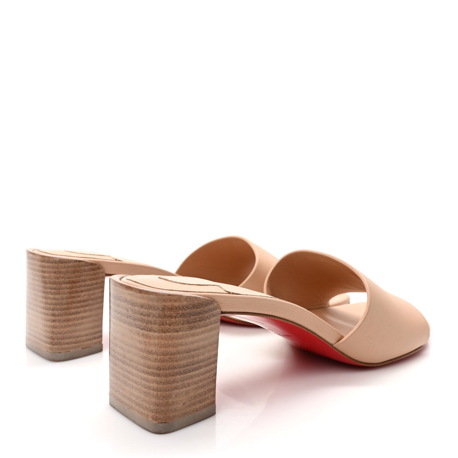 Christian Louboutin Calfskin Logo Embossed So CL 55 Mule 39 Leche Scuro 4 of 8